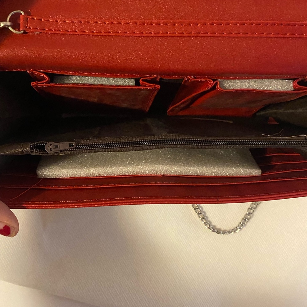 Burberry Red and Beige Plaid Clutch - Picture 2 of 8